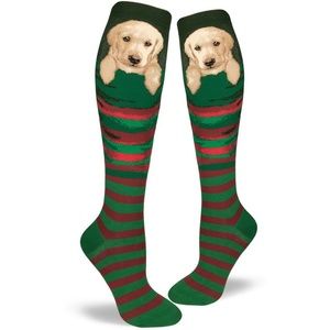 Stocking Pupper Knee High Christmas Socks